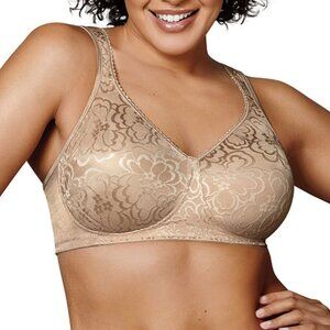 #897 Playtex 18 Hour Ultimate Lift & Support Wireless Bra Nude 36B Women's